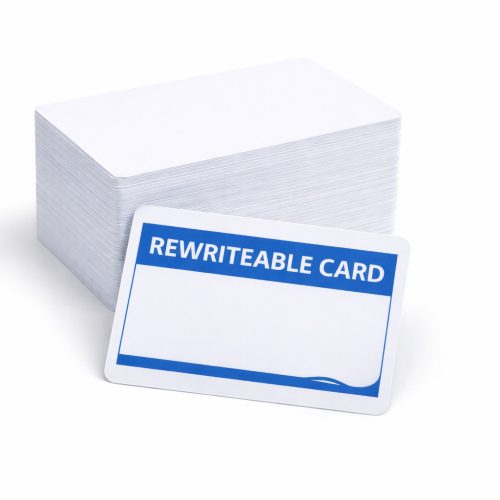 Újraírható PVC kártya, 30 mil, 100 db (kék nyomat)